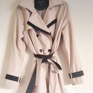 Laundry Beige and Black Trench Coat